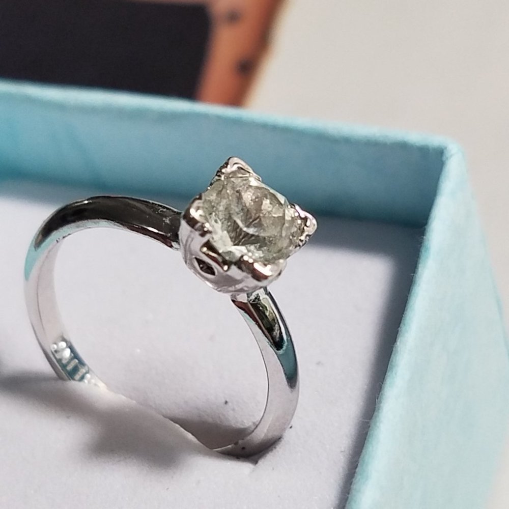Promise Ring size 5 made by Uncas Sterling GOLD PLATED FOR LONG LASTING